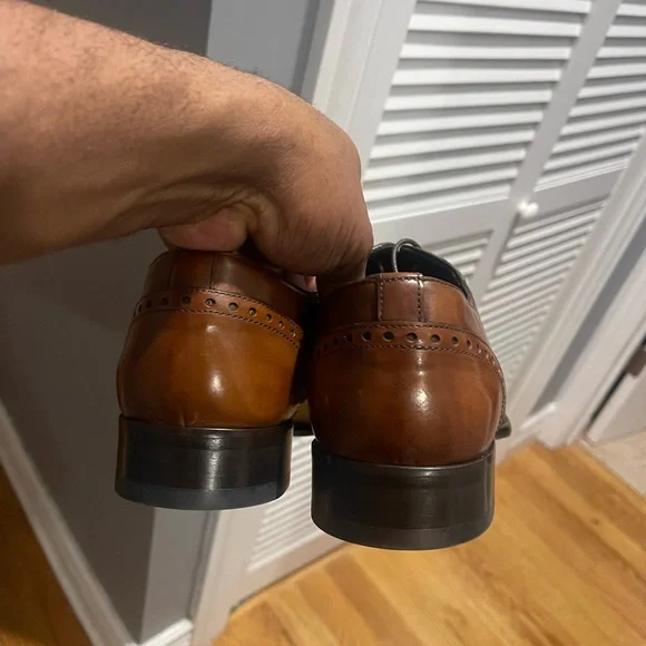 Paul Evans Tan/Brown Leather Shoes Sz 9.5 - Picture 8 of 15